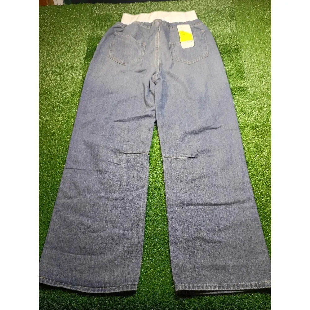 Y2K Fashion Light Wash Wide Leg Baggy Denim Jeans NWT